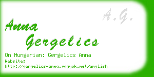 anna gergelics business card